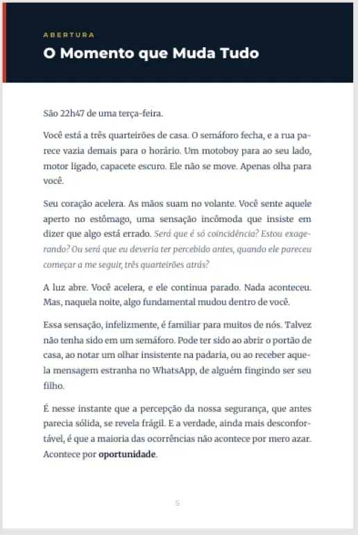 Página de Abertura do eBook Não Seja o Alvo
